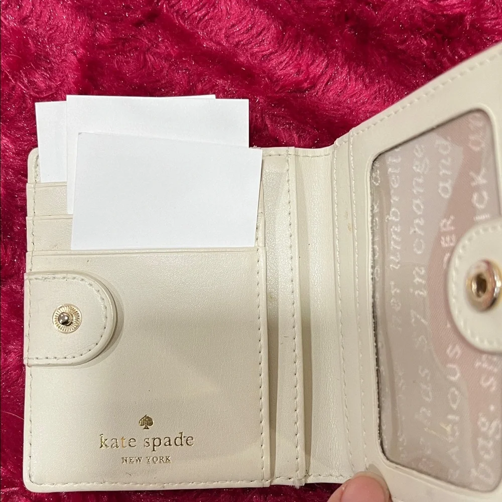 Kate Spade Black and Gray Polka Dot Card Holder